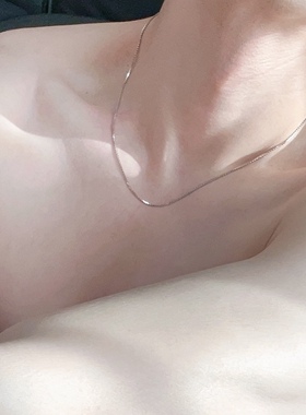 进口极细款锁骨链纯银男