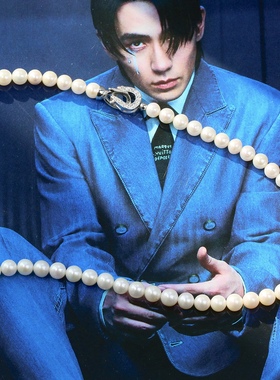 天然淡水珍珠项链Akoya近正圆少瑕无瑕925纯银扣定制款6mm+强光