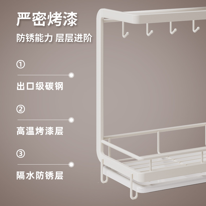 抹布架厨房置物架水槽专用收纳篮窗台多功能洗碗布毛巾沥水架子 - 图1