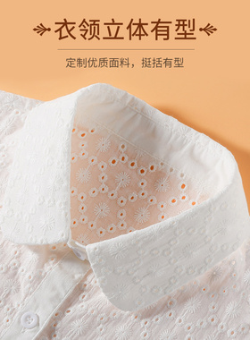 白色镂空花朵百搭多功能假领子