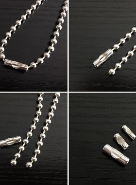 纯银男士长款毛衣链波仔项链