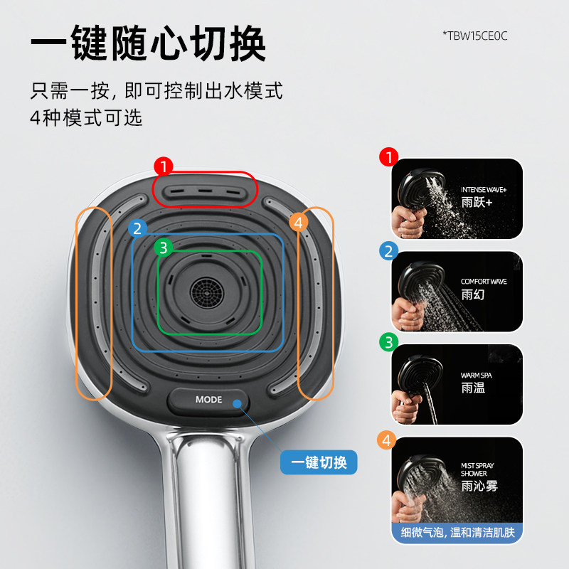TOTO大曲面顶喷恒温淋浴花洒可置物按键家用浴室TBW14SD0C(05-L),淘宝优惠券,粉丝福利购,淘宝优惠卷