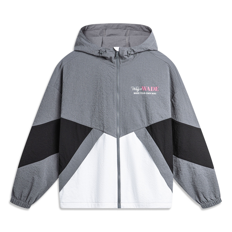 李宁韦德系列男子运动风衣防晒宽松型春款舒适外套AFDU399-B品 - 图0