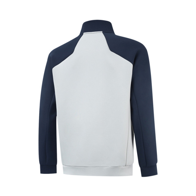 Li Ning Men's Knitted Jacket 2025 ດູໃບໄມ້ລົ່ນກຸ່ມຜະລິດຕະພັນໃຫມ່ການຊື້ Series Stand Collar Cardigan Hoodless Sweatshirt AWDVA85