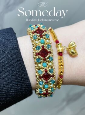 菲欧拉手链手镯式串珠材料包米珠显白保色敦煌风礼物手作