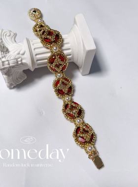 新年铜钱手链串珠材料包叠戴手链闺蜜礼物显白招财进宝可定制