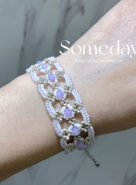 米珠串珠手链蕾丝手链材料包小清新夏天项链闺蜜朋友礼物可定制