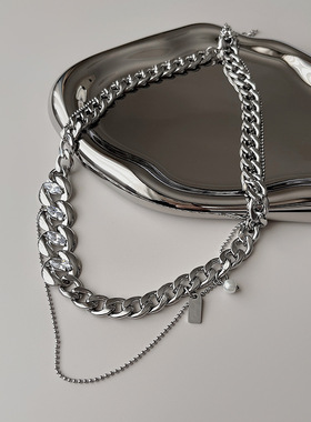 镶钻古巴项链女ins冷淡风