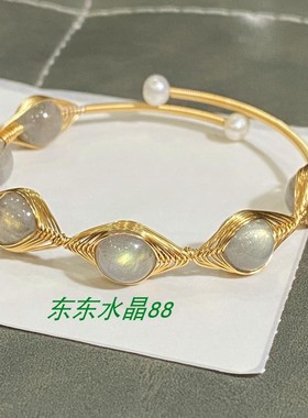 天然原创风14k包金手工拉长石