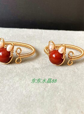 14k包金绕线红玛瑙圆珠