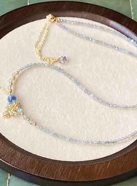 天然灰月光石2.5mm超闪手链