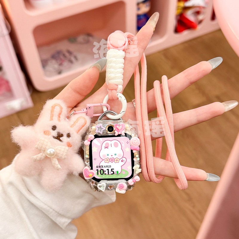 适用小天才电话手表W2127AC表带Z11挂脖套Z10保护壳Z9表链Z8A吊绳 - 图0