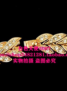 丽晶复古宫廷风满钻镀金项链包邮