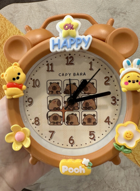 小学生时间管理桌面摆台时钟卡通儿童闹钟网红创意自律卧室小闹铃