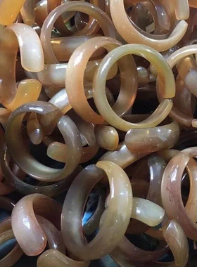 天然羊角血丝手镯手工抛光活口圆润清肝明目民族风女式镯子