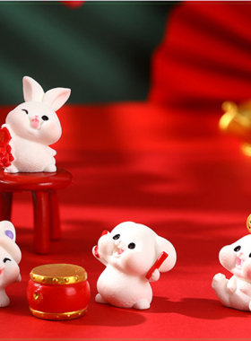 新年庙会喜庆树脂摆件过家家玩具