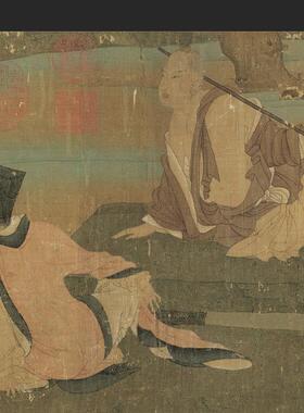 唐韩干神骏图绢本(齐白石藏)古y代名家动物人物国画真迹微喷