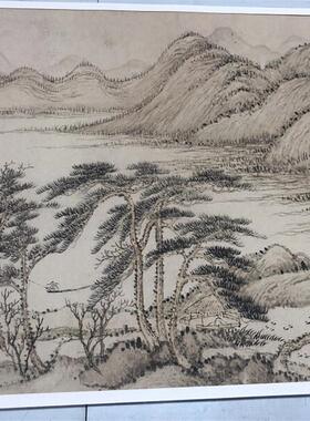 1:1王翚彷黄公望富春山居W图山水画长卷国画微喷古代名画复制