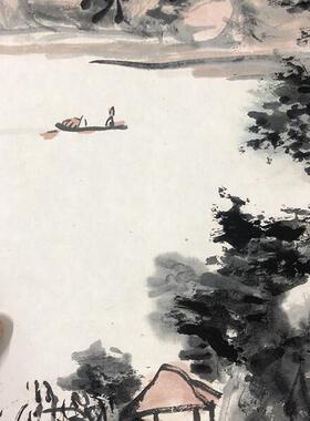黄宾虹-王N异州国画画心装饰画名人字画宣纸高清微喷画芯装裱