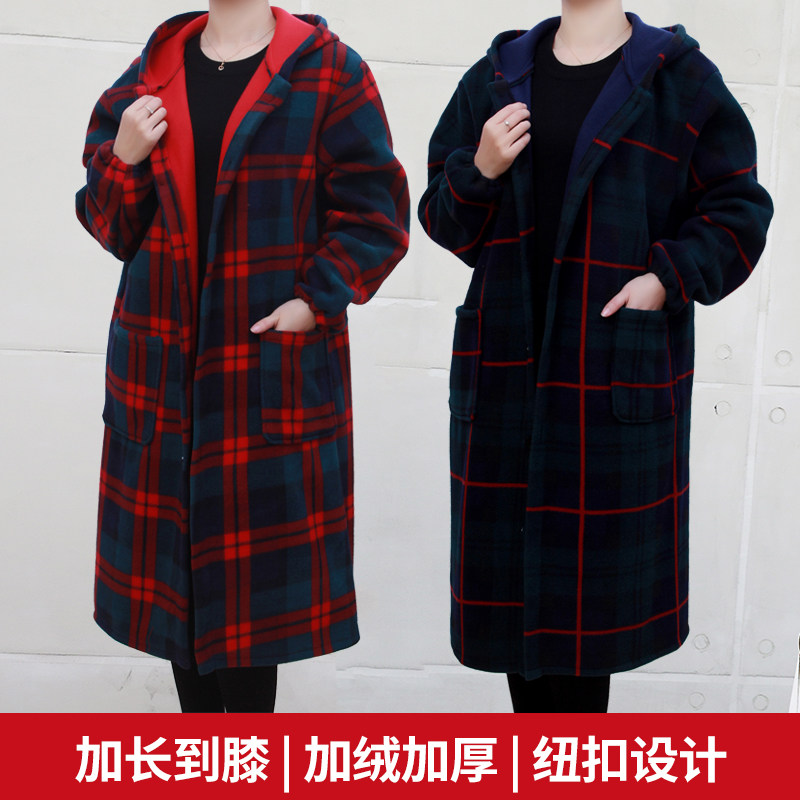 长款冬季保暖罩衣外套成人加绒加厚男女工作服家用围裙大褂防护衣,淘宝优惠券,粉丝福利购,淘宝优惠卷