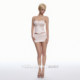Lotus's Million Satin Nude Pink Suit Design Sexy Hot Girl Solid Color Temperament Advanced Suit
