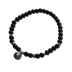 Tự nhiên obsidian sterling bạc vòng chân nam và nữ thiết kế mạng lưới đôi màu đỏ đôi chuông gió cổ có âm thanh chuyển ác - Vòng chân