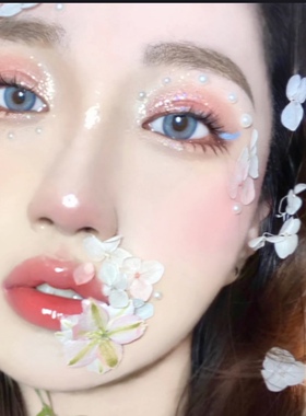 林小宅同款脸部化妆干花饰品
