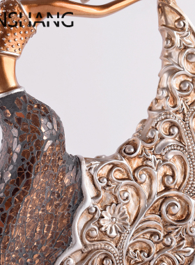 欧式轻奢跳舞女人摆件客厅酒柜装饰品工艺品孔雀舞女艺术装饰摆设