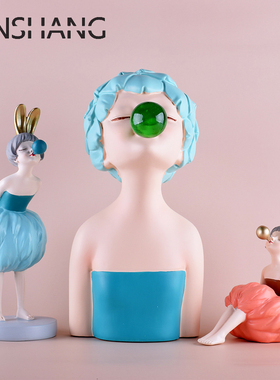 北欧泡泡女孩摆件客厅儿童房玄关