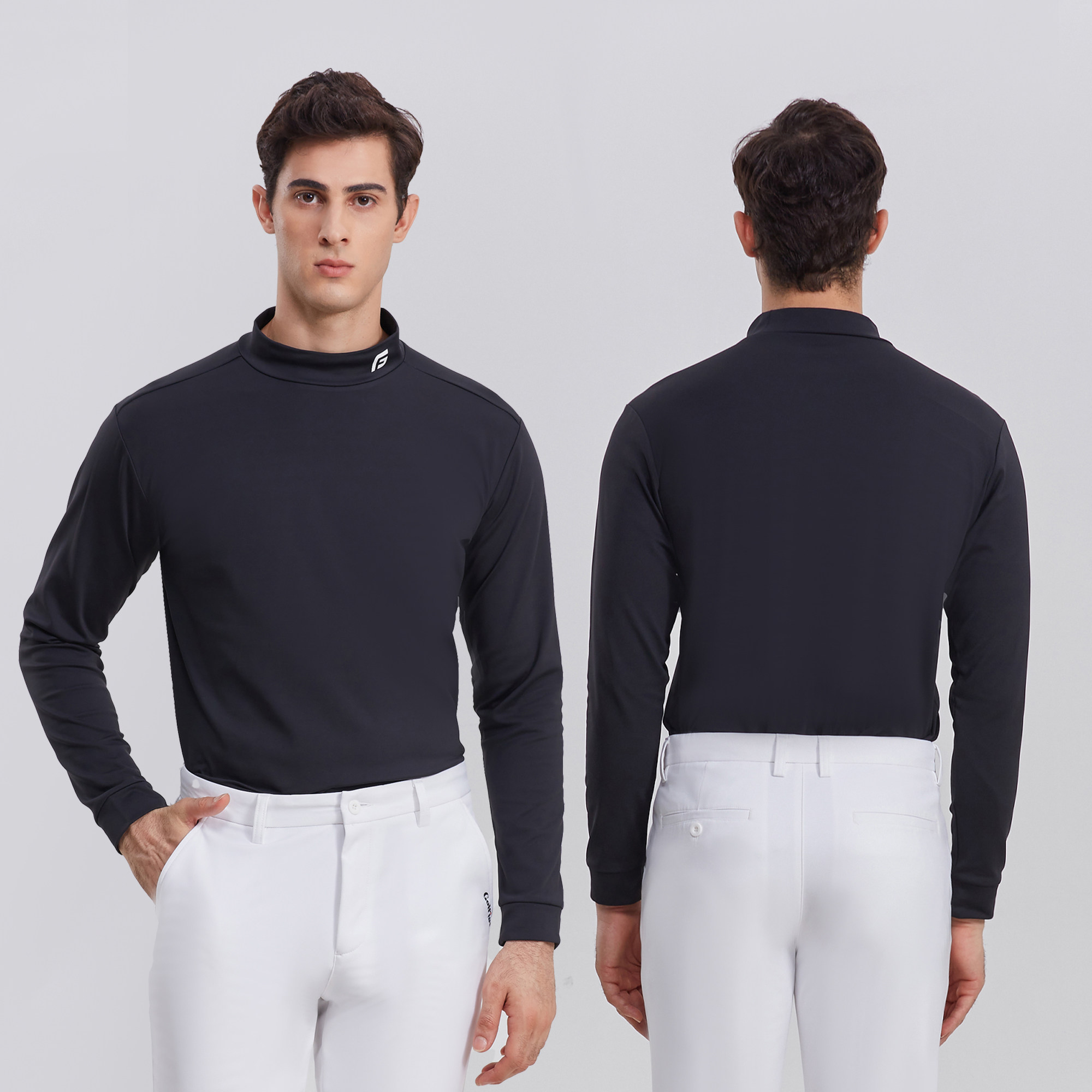 秋冬季高尔夫加绒打底衫保暖衣男T恤golf男装服装男长袖弹力上衣,淘宝优惠券,粉丝福利购,淘宝优惠卷