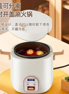 正半球迷你电饭锅老式家用小电饭煲1人1.2L升学生宿舍可蒸煮饭锅