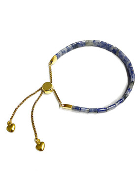 小众设计新款简约蓝点石小方块手链方石手串蓝色系轻奢文艺情侣