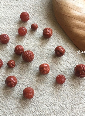 南红佛头弥勒佛公财神悟空单颗珠