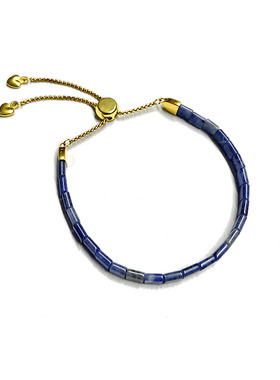 原创蓝纹石蓝色苏打石小方块手链细手串能量石小众原创设计蓝色系