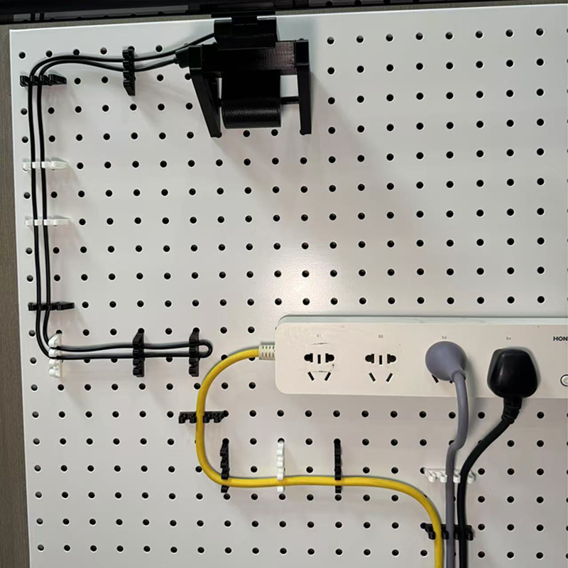 圆孔洞洞板配件数据线电源线走线神器卡扣固定器充电线理线夹,淘宝优惠券,粉丝福利购,淘宝优惠卷