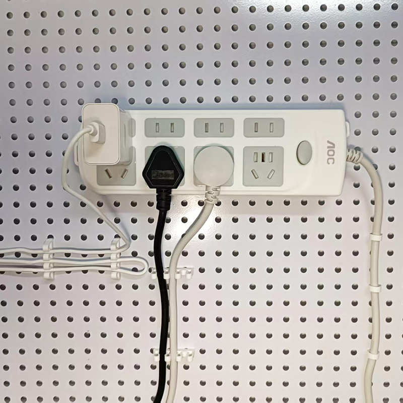 圆孔洞洞板配件数据线电源线走线神器卡扣固定器充电线理线夹,淘宝优惠券,粉丝福利购,淘宝优惠卷