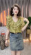 ເສື້ອ chiffon ruffled ແບບຝຣັ່ງຊັ້ນສູງຂອງເກົາຫຼີ