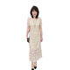 Jacquard Short Sleeve Top Skirt Lace Fashion suit