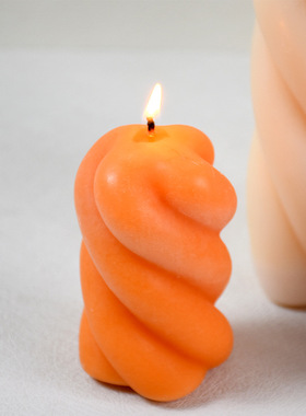 圆形跨境热卖ins风柱子蜡烛模具家居摆件装饰品硅胶模具