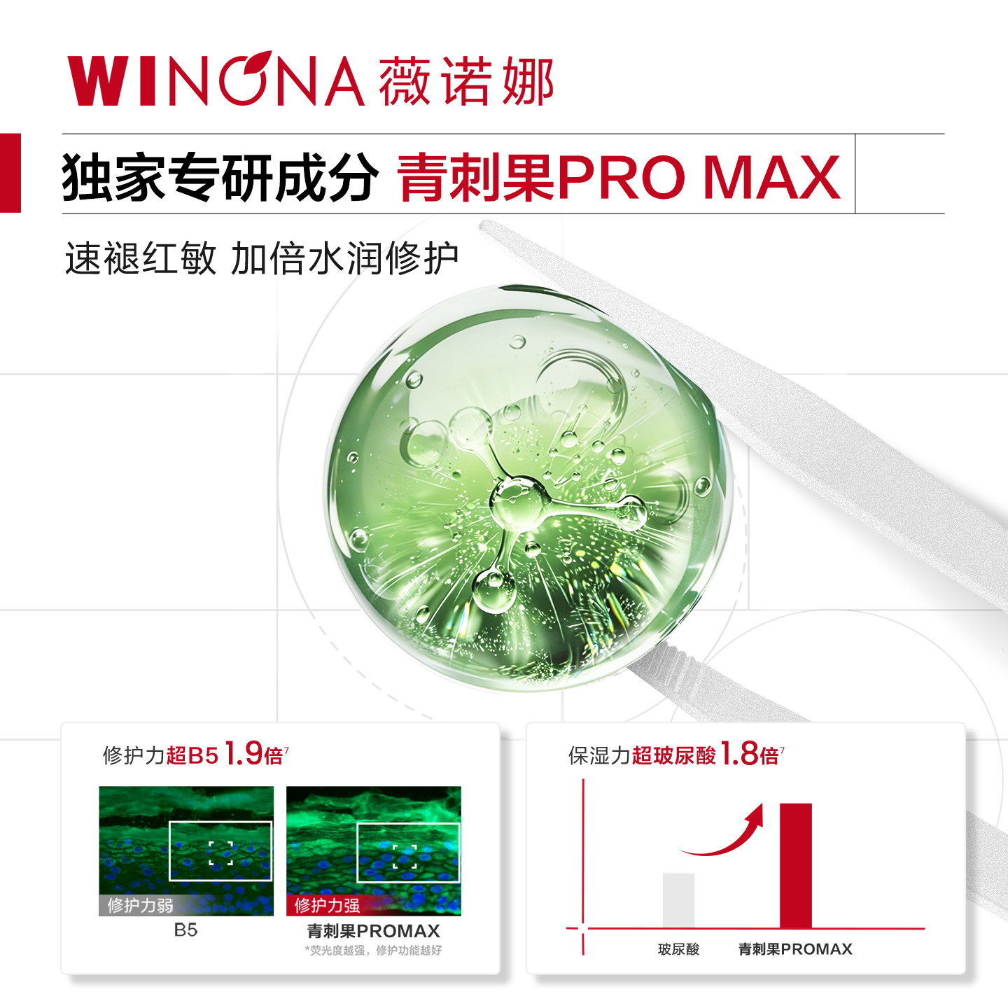 薇诺娜特护面膜 补水保湿晒后紧急修护褪红舒缓舒敏学生夏季敏感 图 5