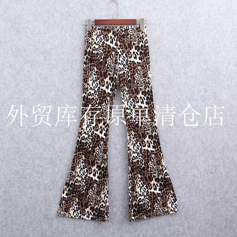 自制新品推荐掌柜喇叭修身松紧金丝绒弹力新女装休闲裤黑色微喇裤