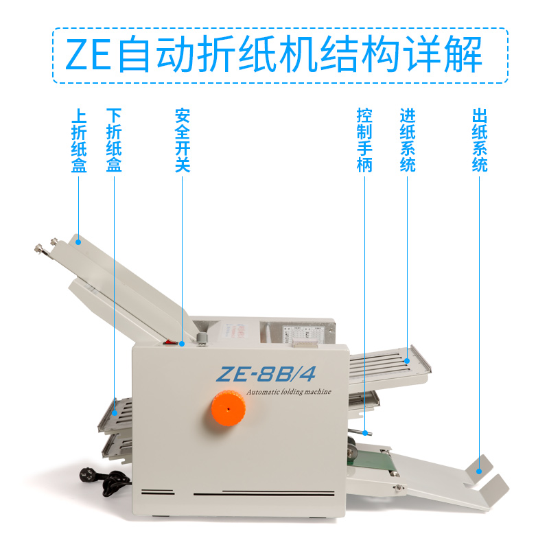 瑞立全自动折纸机器折页机图文店设备订折一体机折说明书压痕器-图3