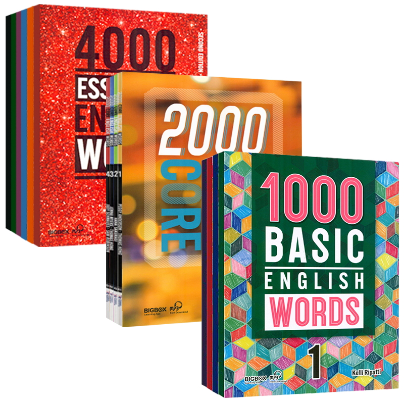 进口原版1000/2000/4000词Basic English  core english Words 1/2/3/4级 小学英语常见词英语单词剑桥雅思核心词汇大全 - 图3