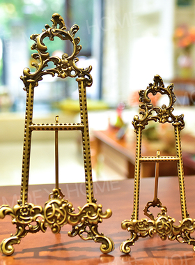 手工黄铜盘子支架新中式复古