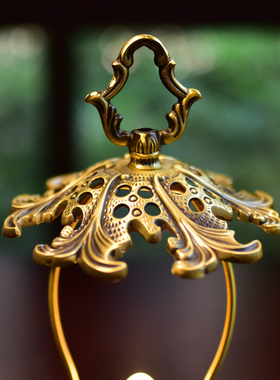 黄铜氛围灯摆件家居卧室床头酒吧客厅复古美式欧式轻奢高档装饰品