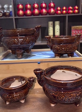 双耳插蜡烛香炉碗佛具