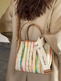 Радужная портативная сумка на одно плечо, в западном стиле