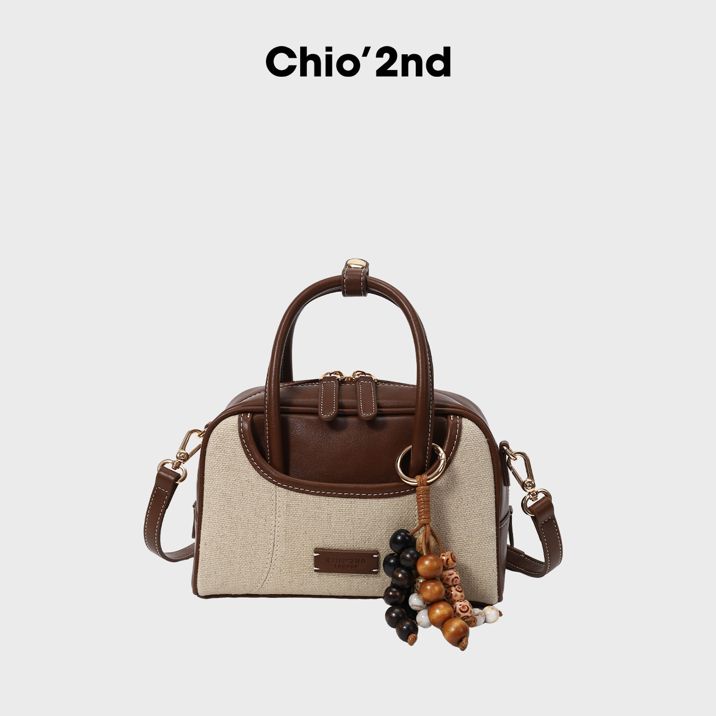 南风Chio2nd 赫本花园枕头包包女2026新款复古拼色手提包单肩斜挎,淘宝优惠券,粉丝福利购,淘宝优惠卷