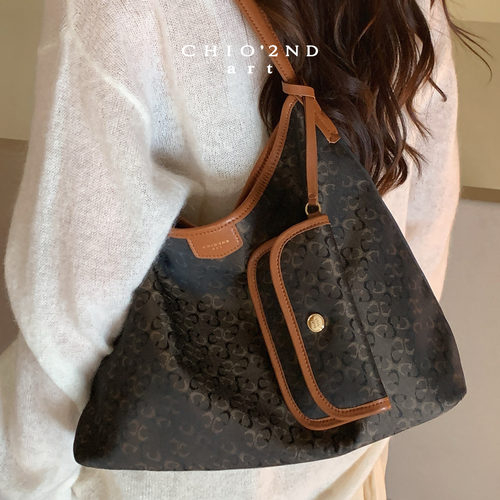 南风Chio2nd 循刻腋下hobo包包女大容量高级感复古通勤手提单肩包 - 图1