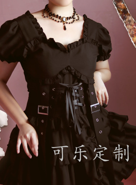 哥特包邮lolita美人肖像珍珠颈链